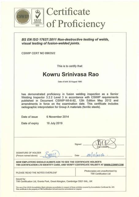 cswip result|cswip 3.1 course material.